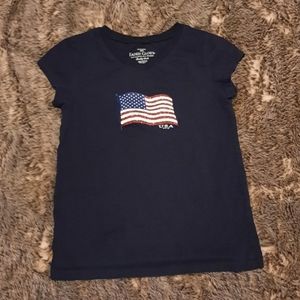 Shimmery U.S.A. Patriotic Flag Shirt